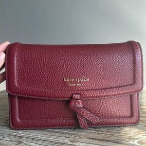 NWOT Kate spade new york Knott Pebbled Leather Flap Crossbody